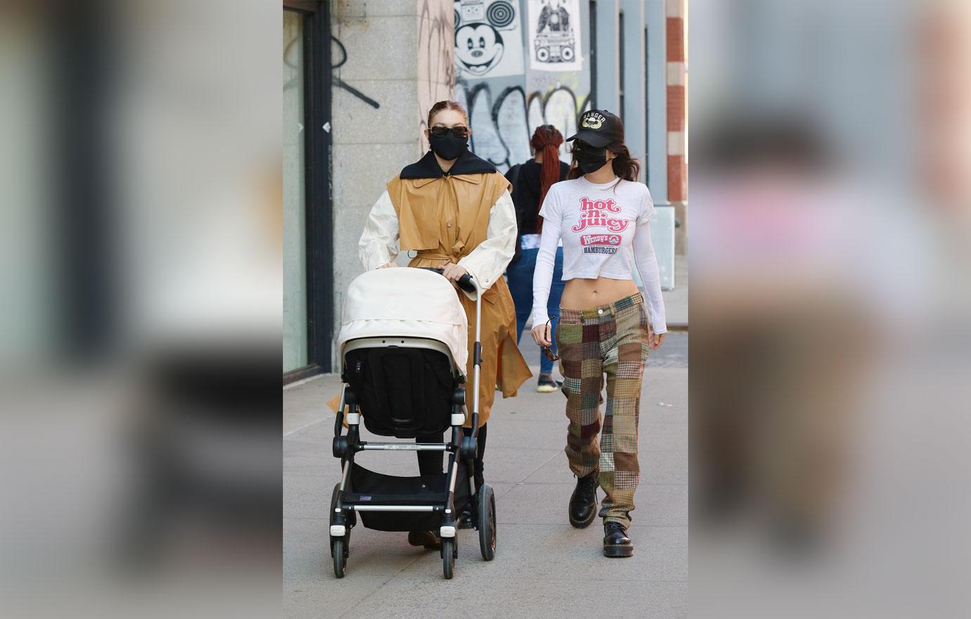 gigi hadid and daughter go for stroll in nyc