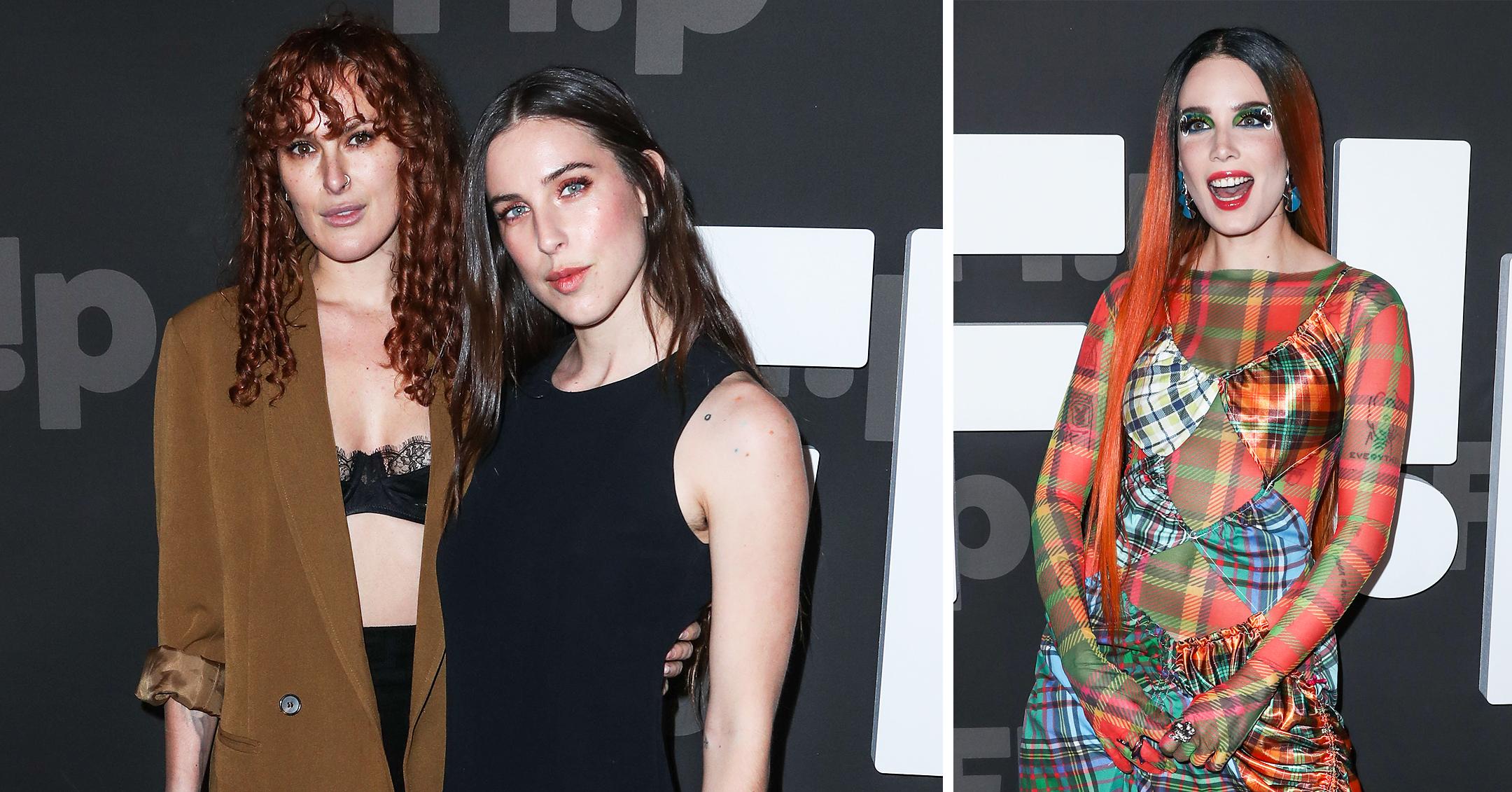 rumer and scout willis and halsey flip grand launch event