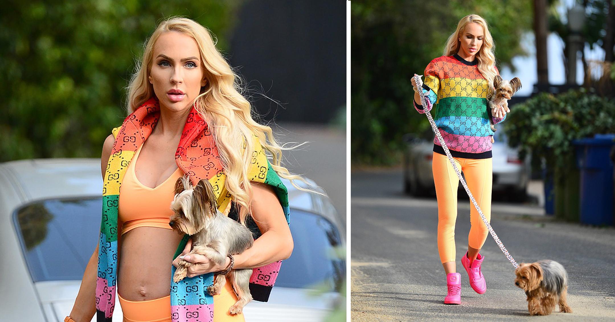 Selling Sunset' Star Christine Quinn Wears Rainbow Sweater: Photos