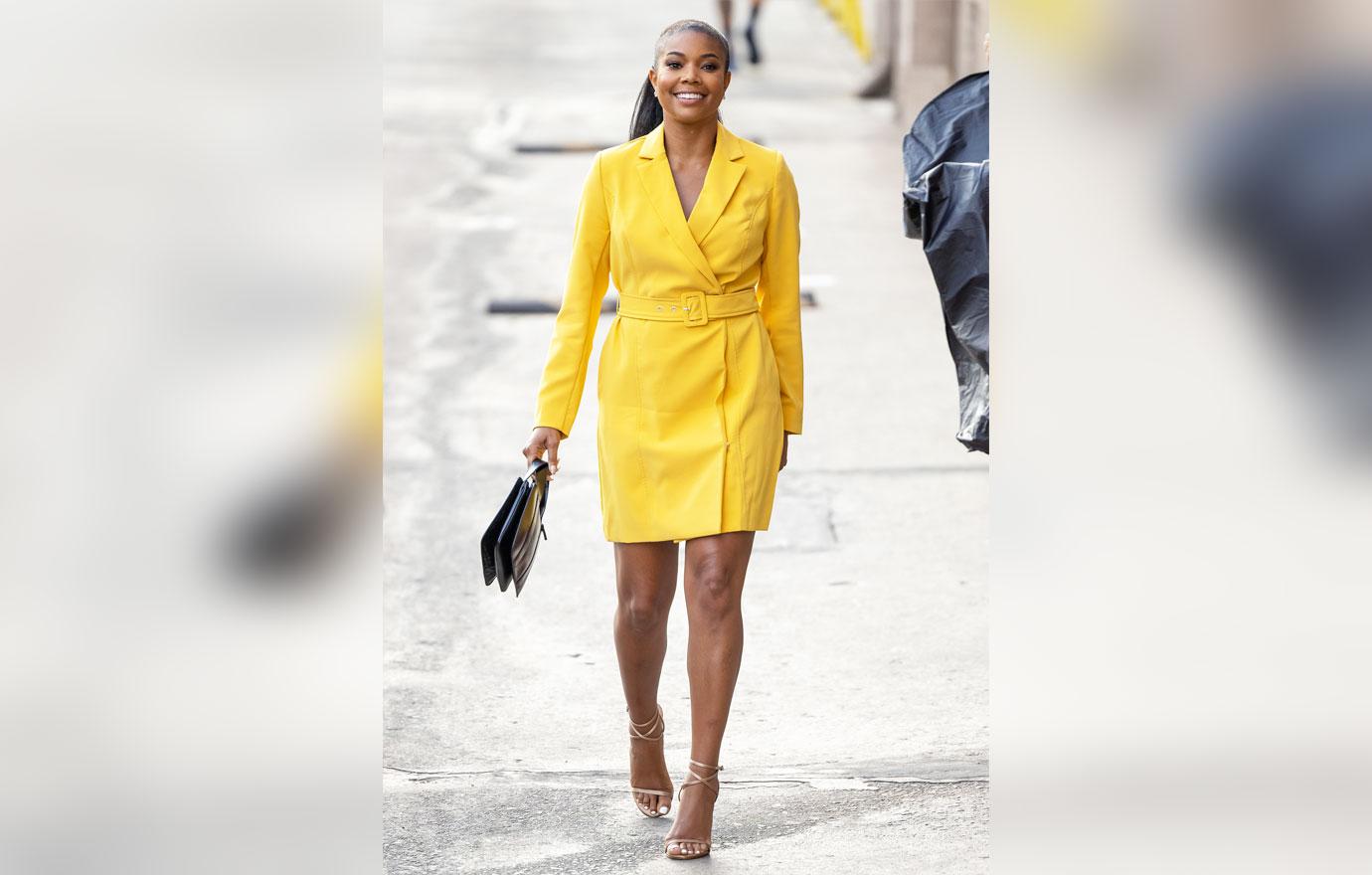 gabrielle union arriving at jimmy kimmel live