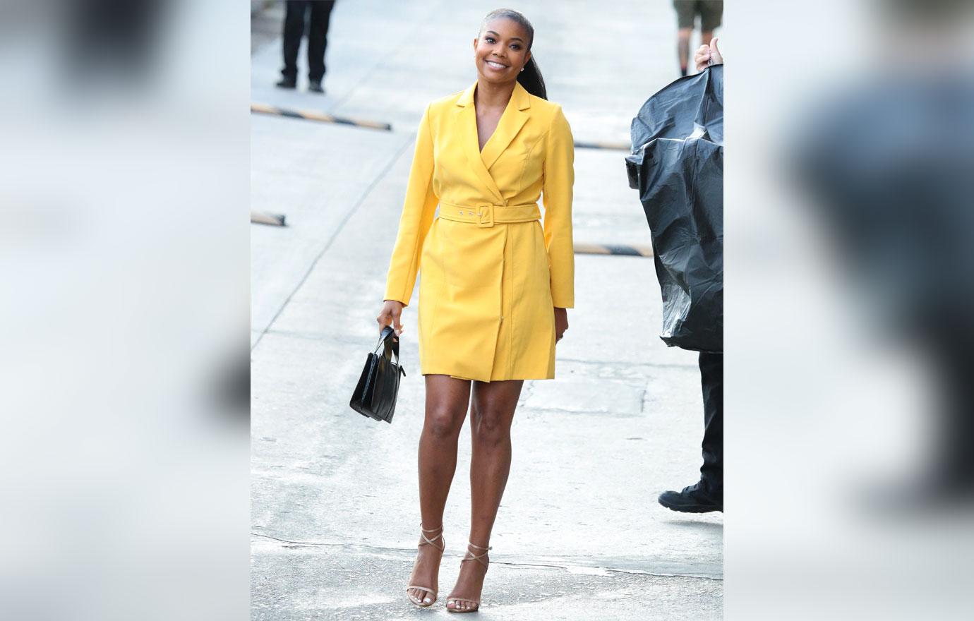 gabrielle union arriving at jimmy kimmel live