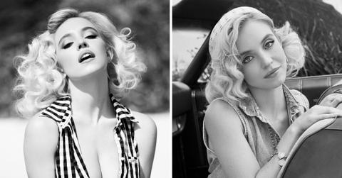 white lotus star sydney sweeney channels anna nicole smith in new guess campaign