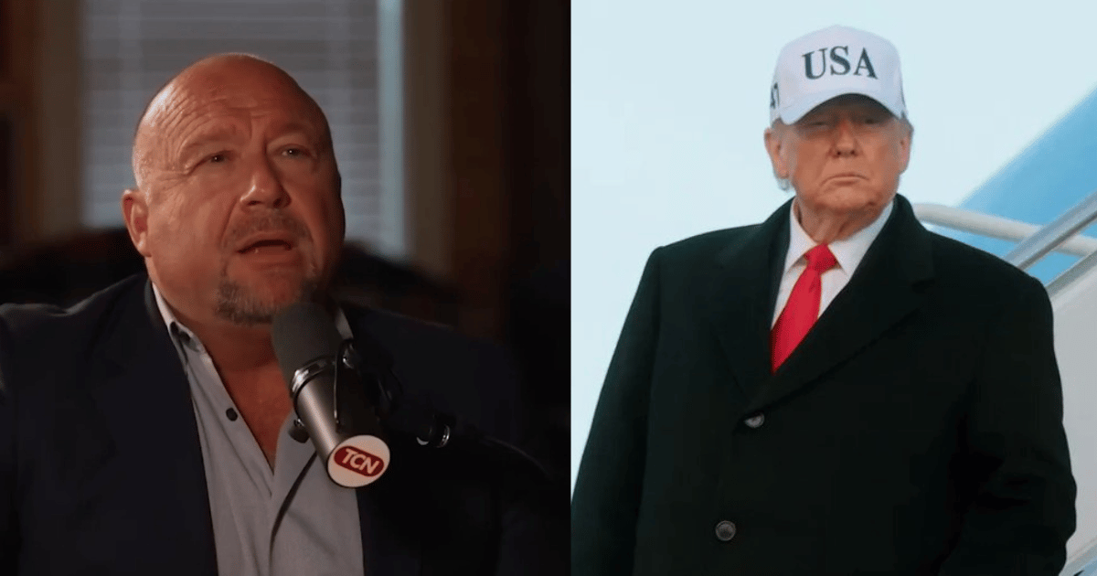 Donald Trump called Alex Jones "loser" and "dumb" in a viral post.