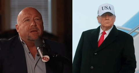 Donald Trump called Alex Jones "loser" and "dumb" in a viral post.