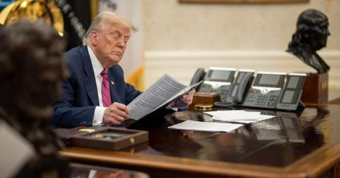 President Donald Trump in the Ova Office