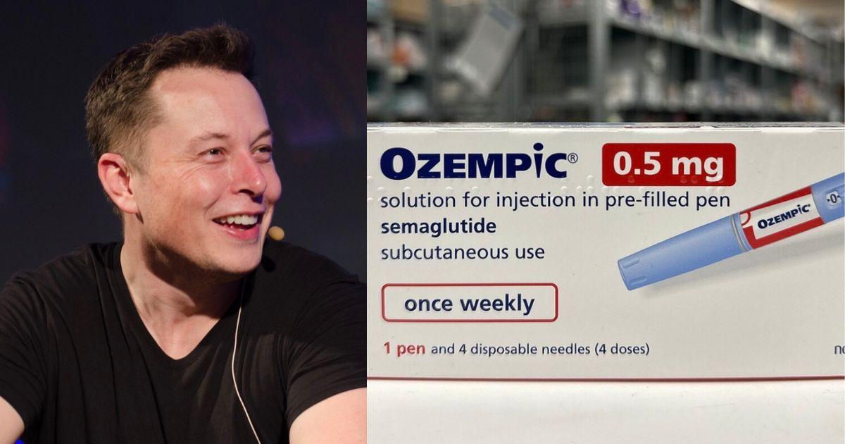 Elon Musk; A pack of Ozempic