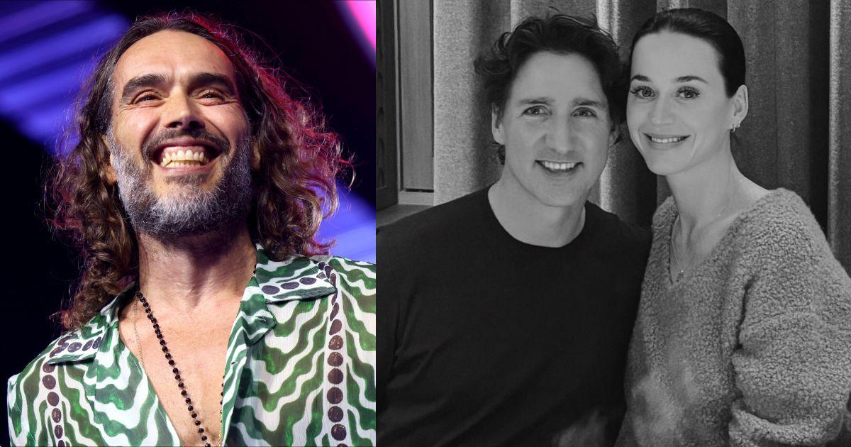 Russell Brand; Katy Perry and Justin Trudeau