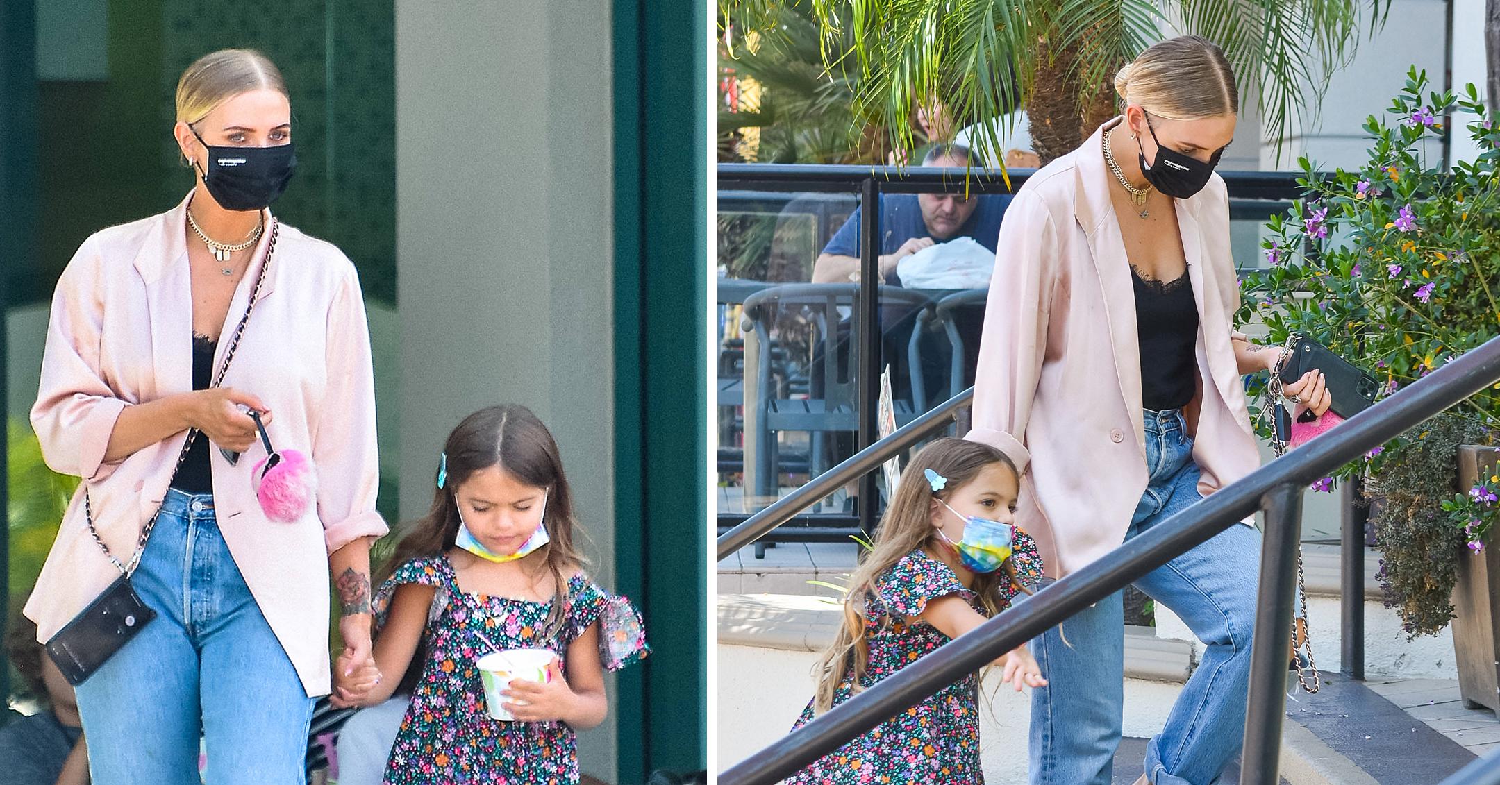 ashlee simpson and daughter jagger snow ross seen in la