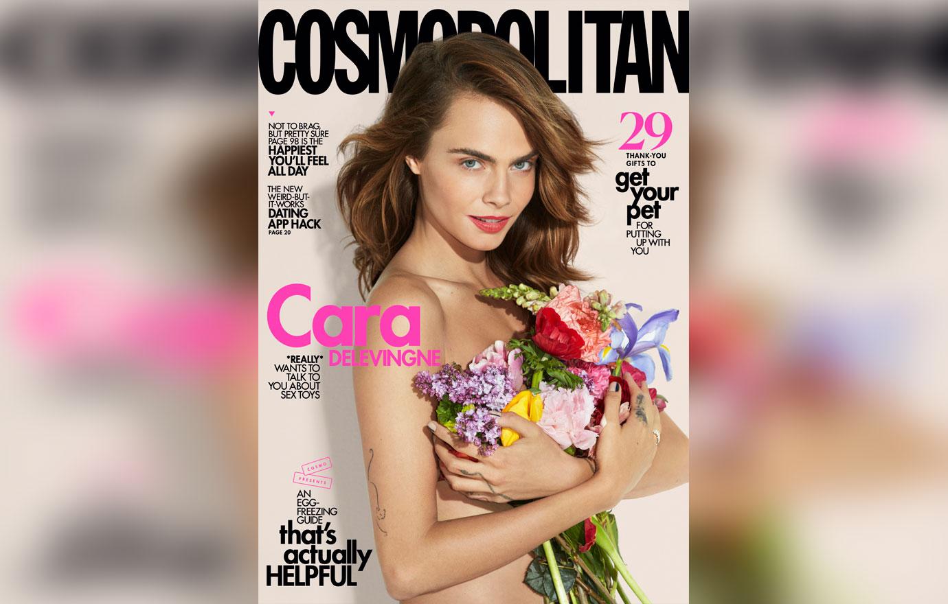 cara delevingne covers cosmopolitan july august  issue