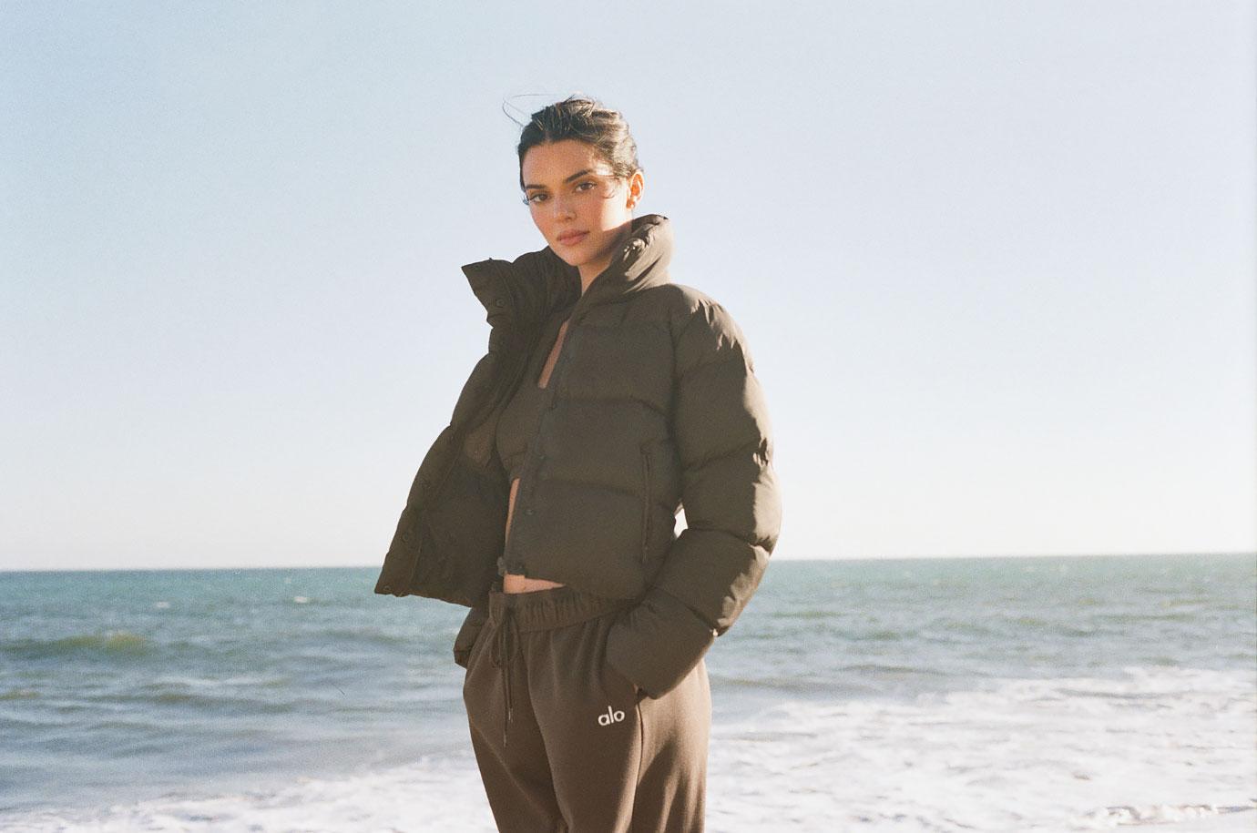 kendall jenner alo holiday jackets and coats campaign fall