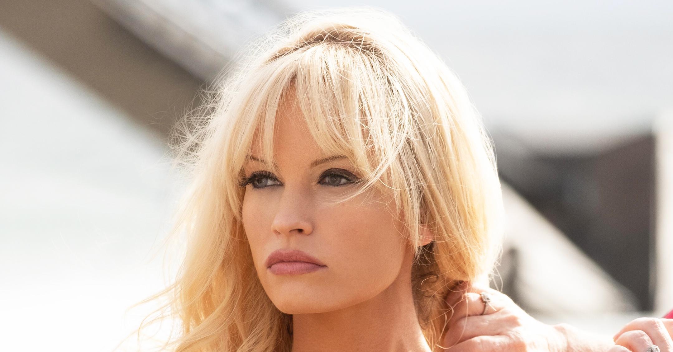 lily james portraying pamela anderson thrilling