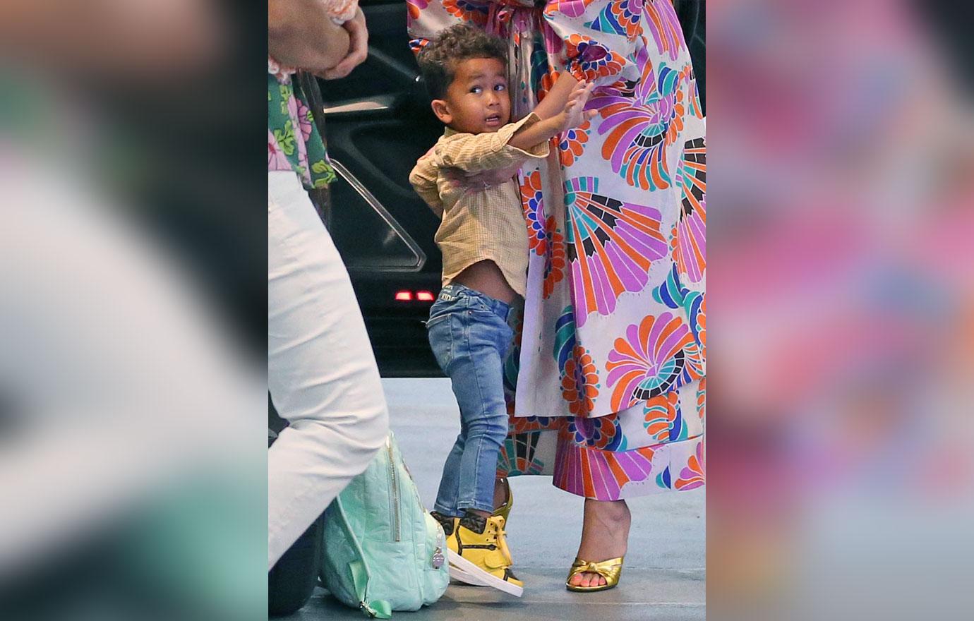 john legend and chrissy teigen seen with kids in la