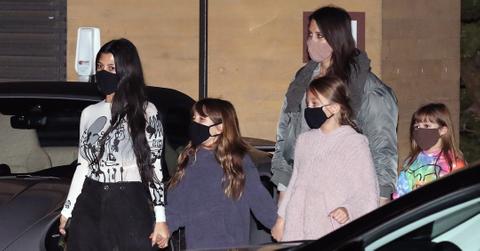 kourtney kardashian penelope disick dinner friends nobu