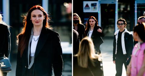 sophie turner joe jonas attending the louis vuitton fashion show in paris pp