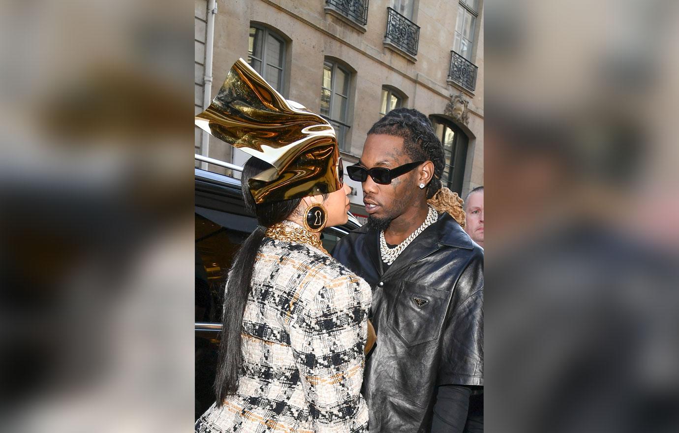 cardi b and offset shopping at chanel in paris