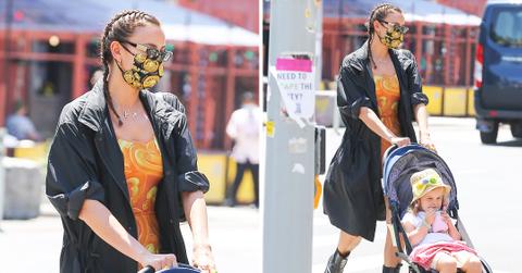 irina shayk seen with daughter after school in nyc