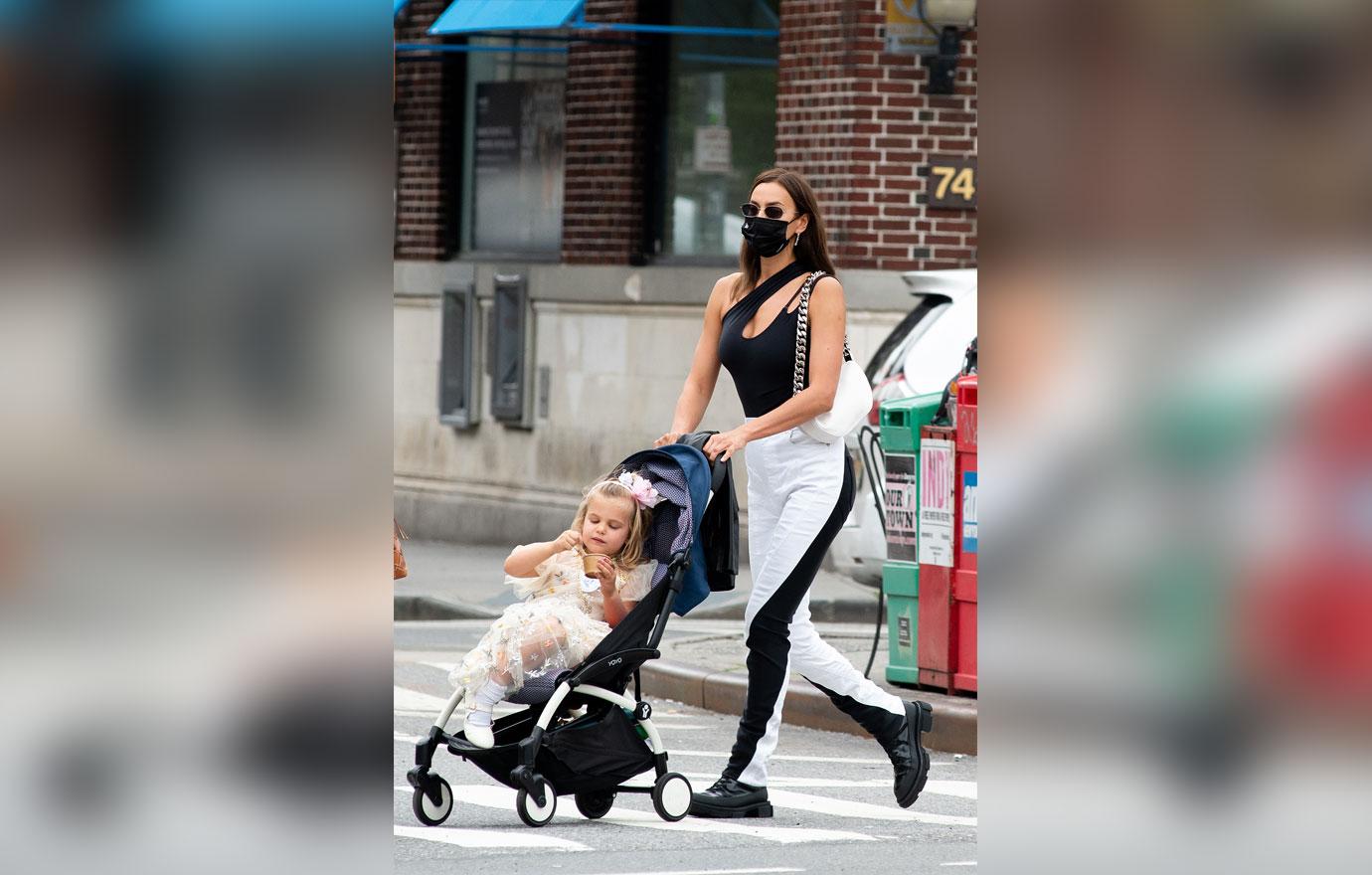 irina shayk takes daughter lea for walk in nyc