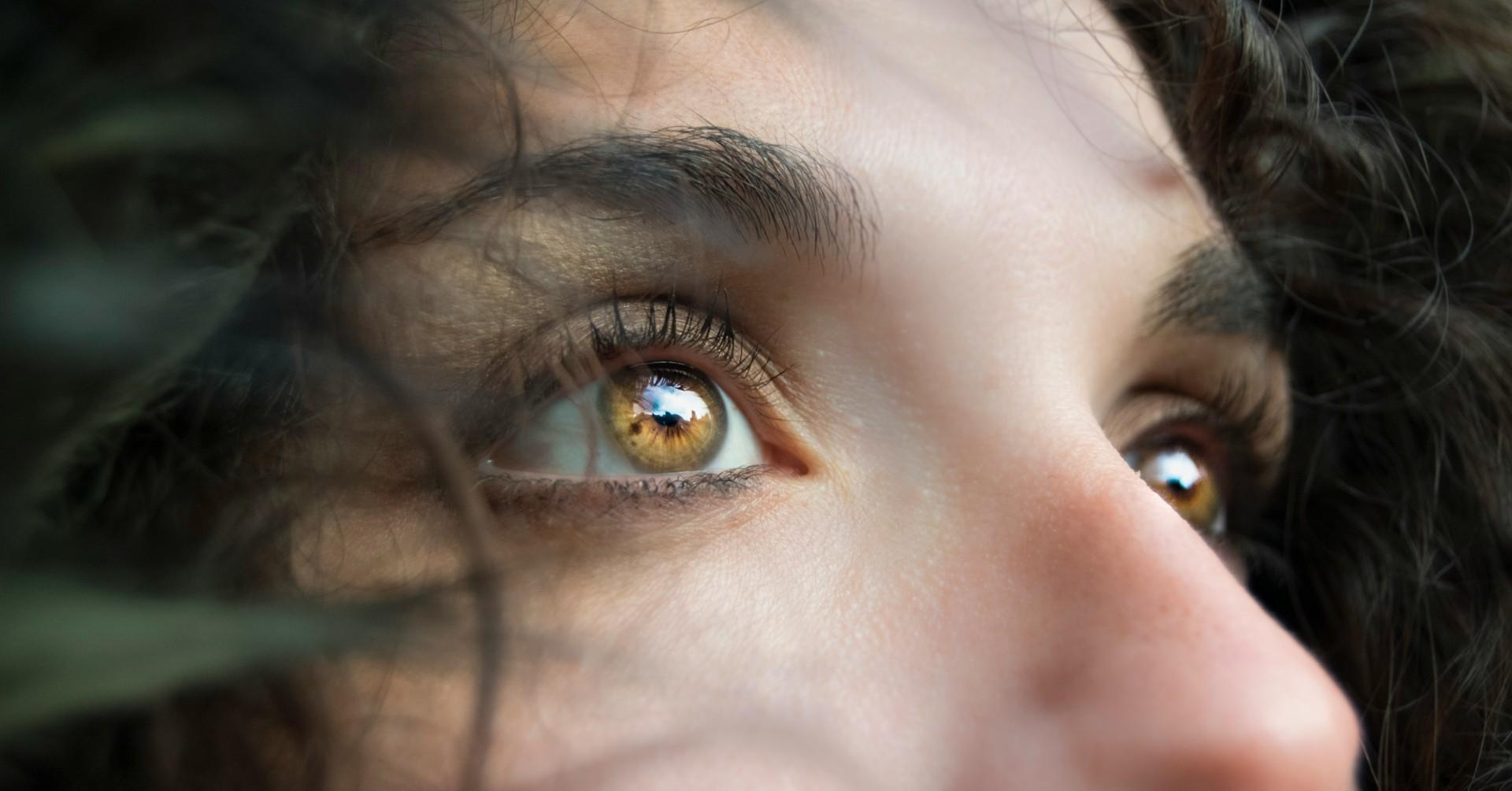 Picture of an a woman's eyes. 