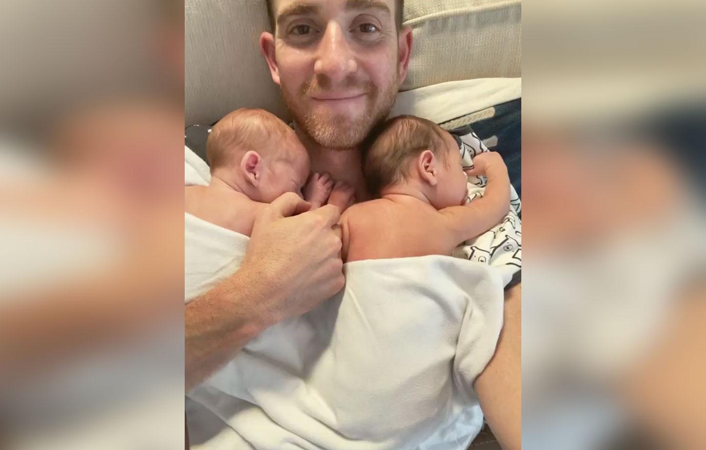 new parents jamie chung bryan greenberg show twin babies