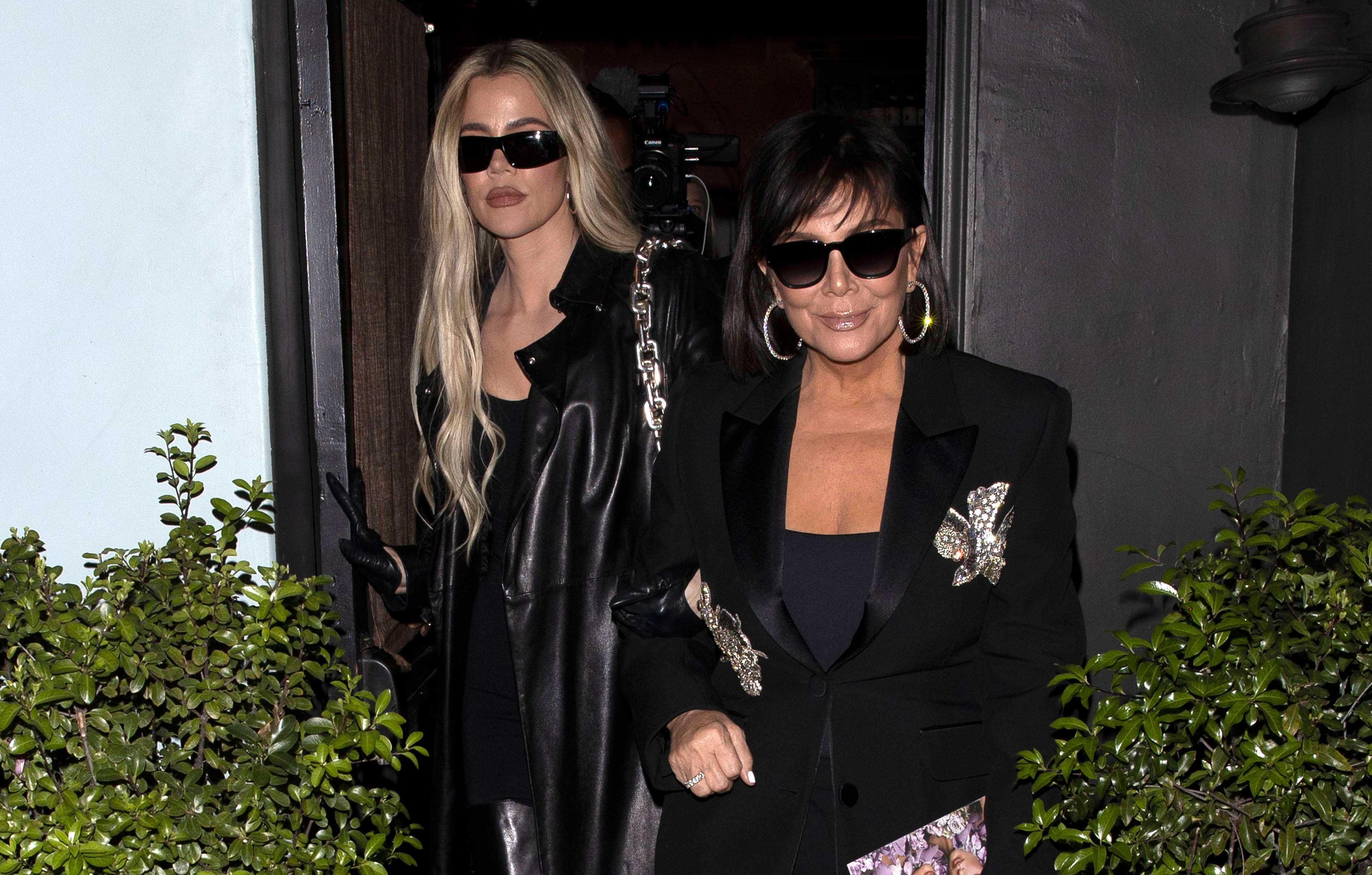 khloe kardashian kris jenner and korey gamble leave dinner together