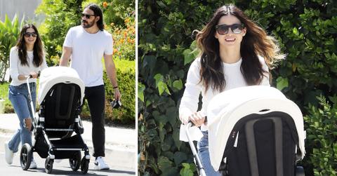 jenna dewan and steve kazee walking with baby mh