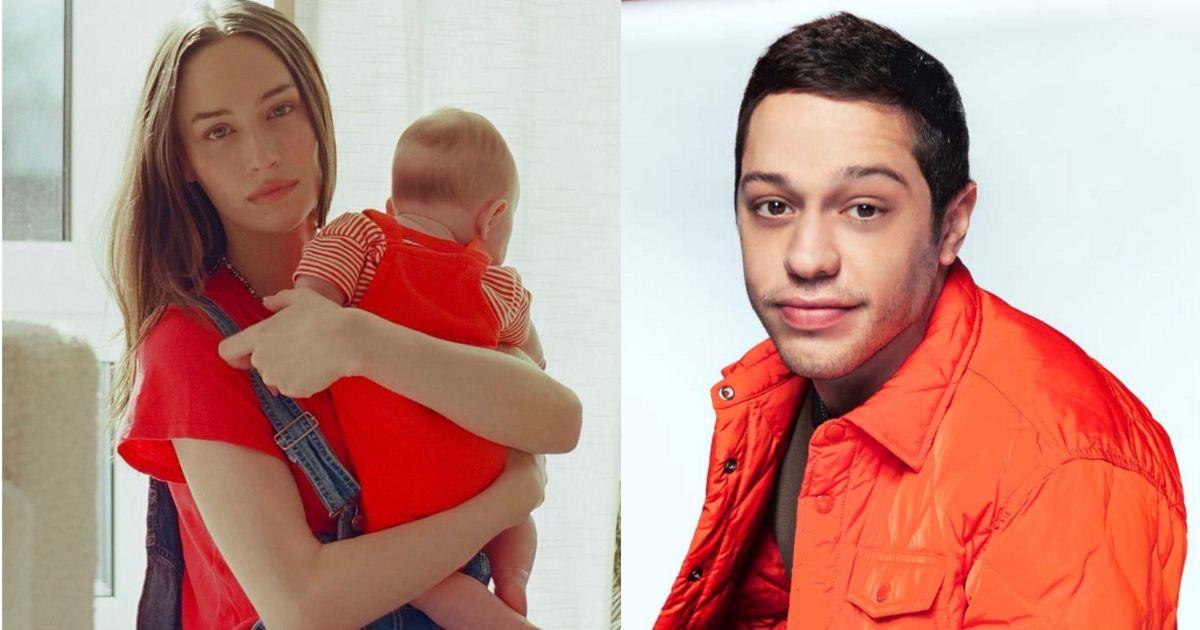 Elsie Hewitt with her child in a frame with Pete davidson