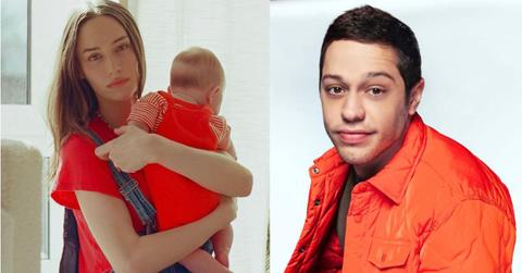Elsie Hewitt with her child in a frame with Pete davidson