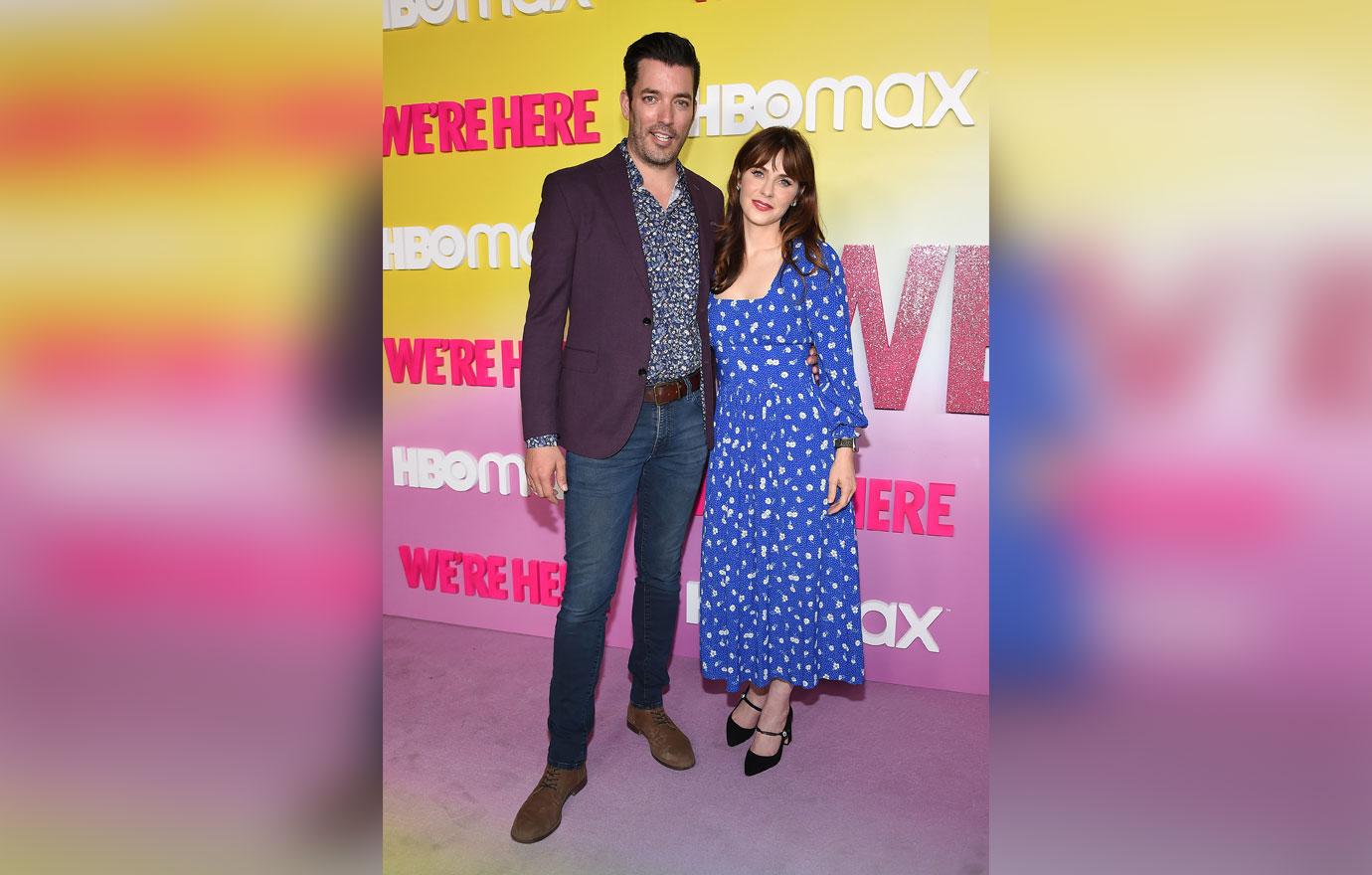 zooey deschanel and johnathan scott at premiere of were here