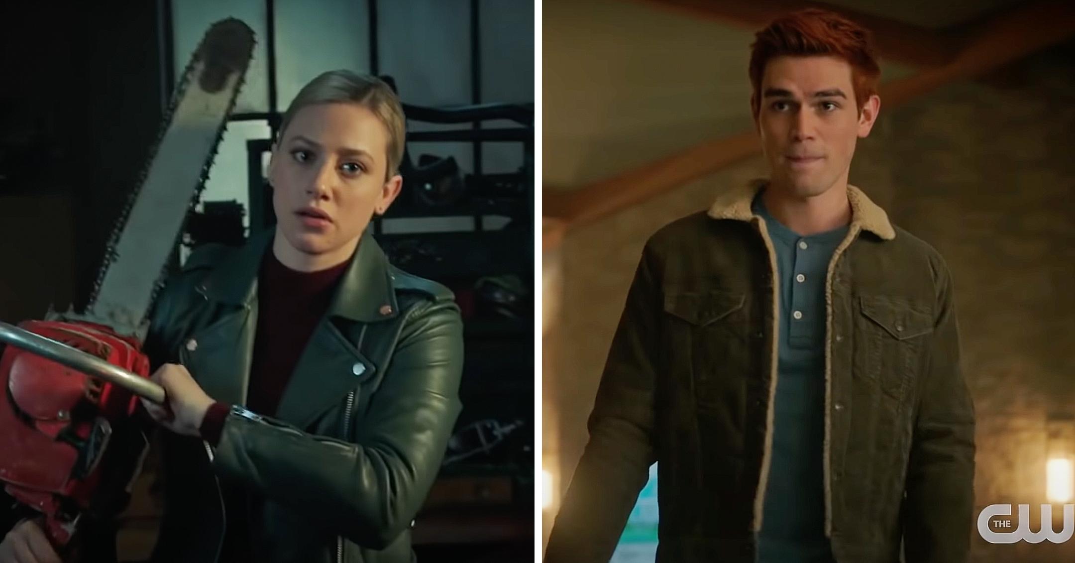 watch riverdale teases return with trailer betty wielding chainsaw archie throwing punch mh