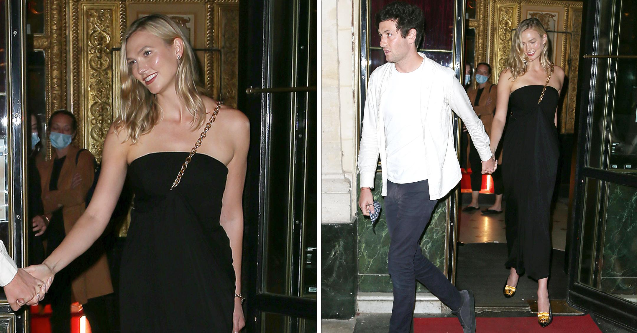 karlie kloss and joshua kushner go to dinner in paris