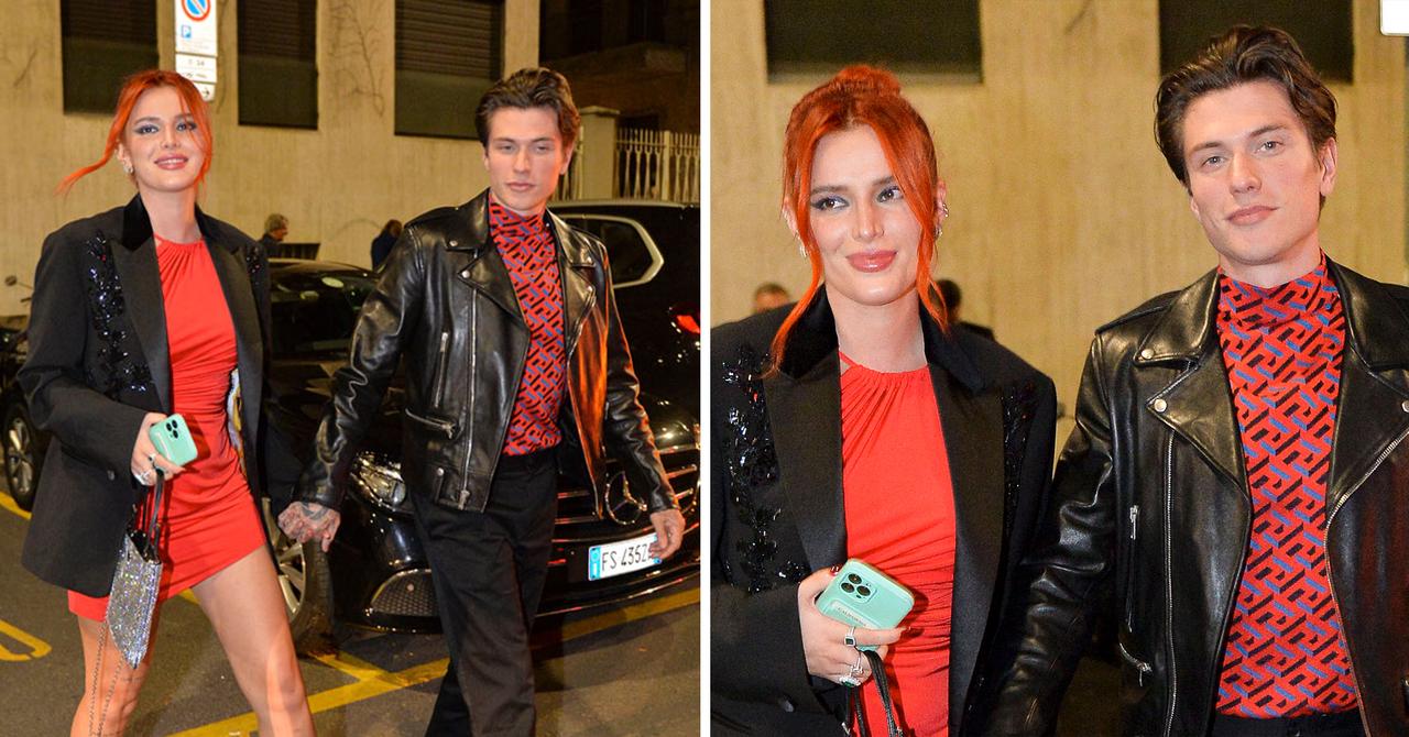 Bella Thorne & Fiance Benjamin Mascolo Wear Matching Outfits In Milan