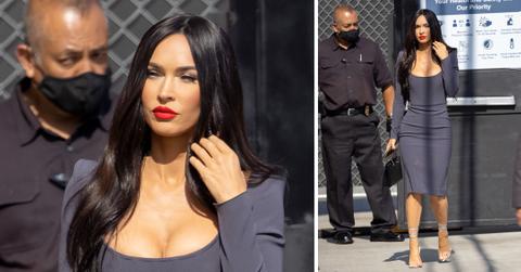 megan fox seen at jimmy kimmel live