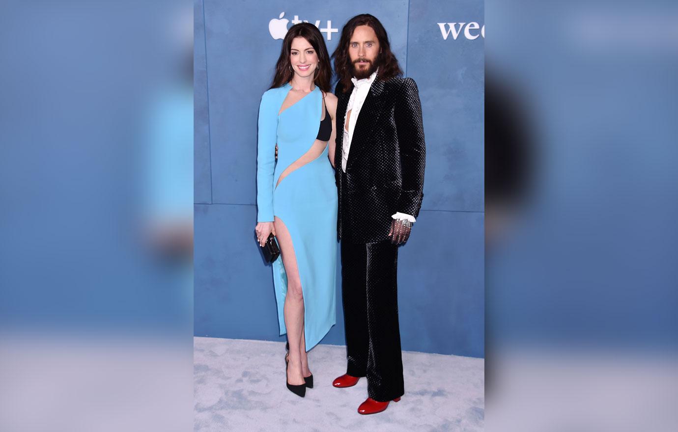 jared leto and anne hathaway global premiere of wecrashed