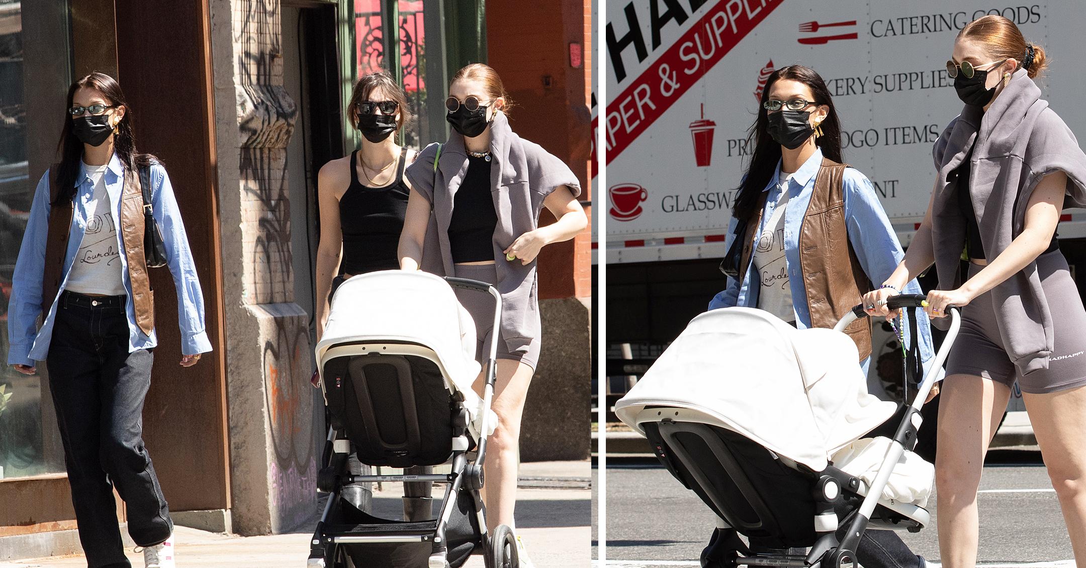 bella hadid and gigi hadid enjoy a leisurely stroll with gigi's daughter  khai in new york city-201022_3