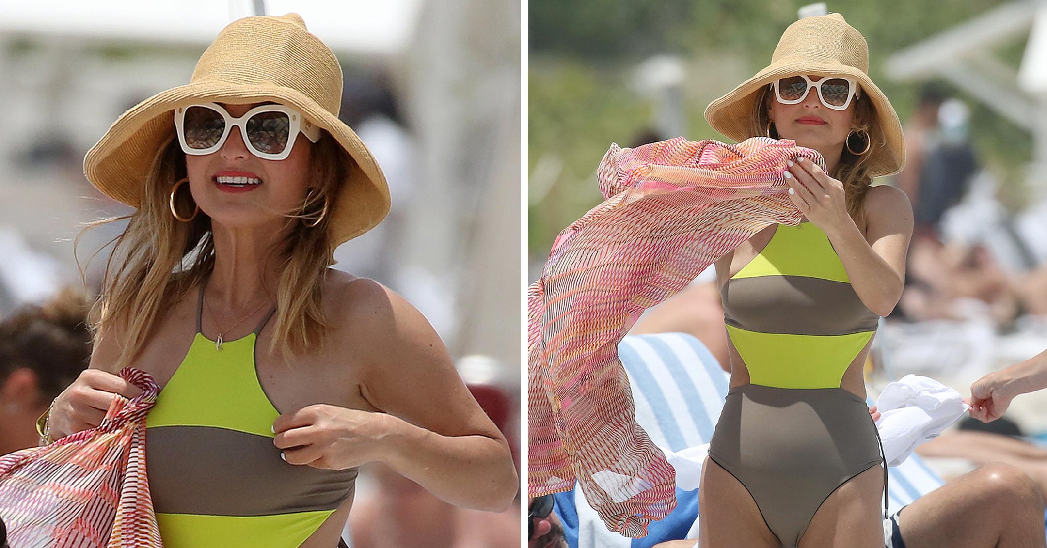 Giada De Laurentiis Wears Cutout Swimsuit To The Beach In Miami Pics