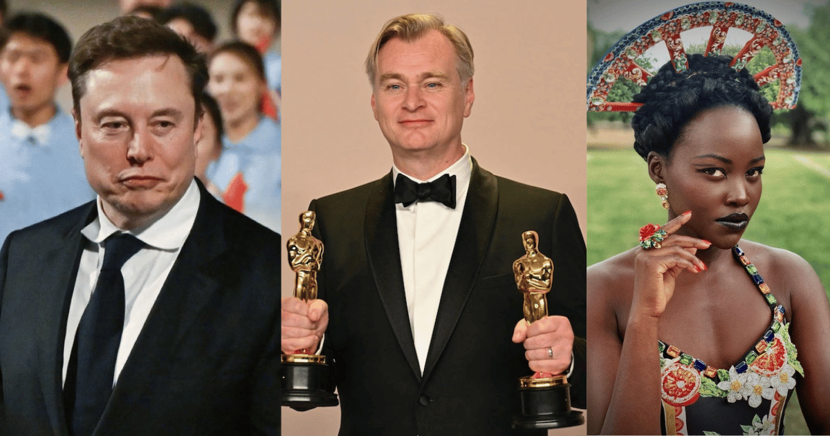 Elon Musk; Christopher Nolan; Lupita Nyong’o