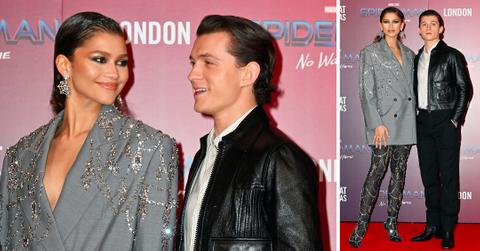zendaya and tom holland attending spider man no way home photocall