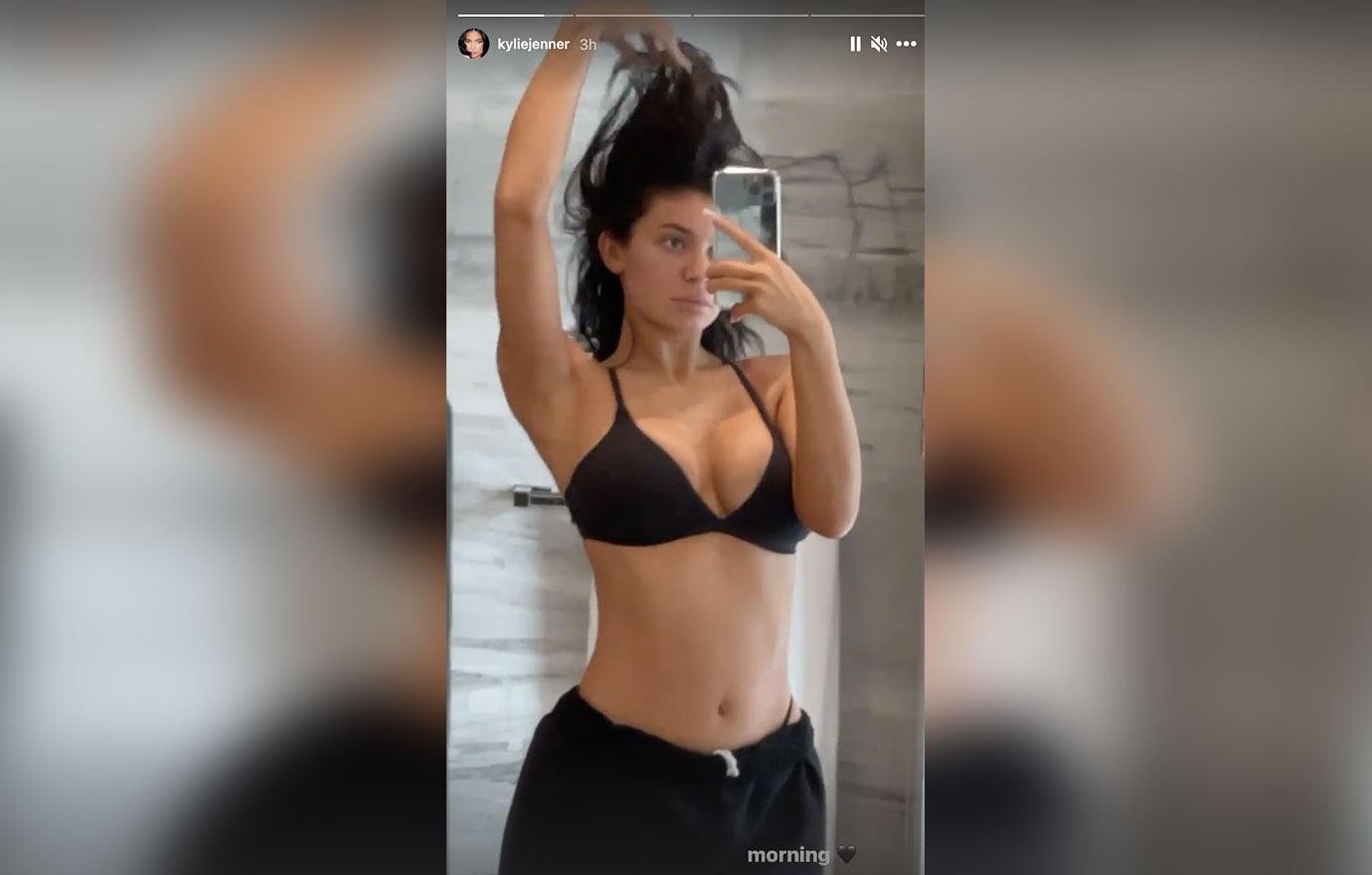 kylie jenner posts makeup free video