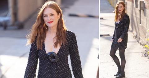 julianne moore seen at jimmy kimmel live