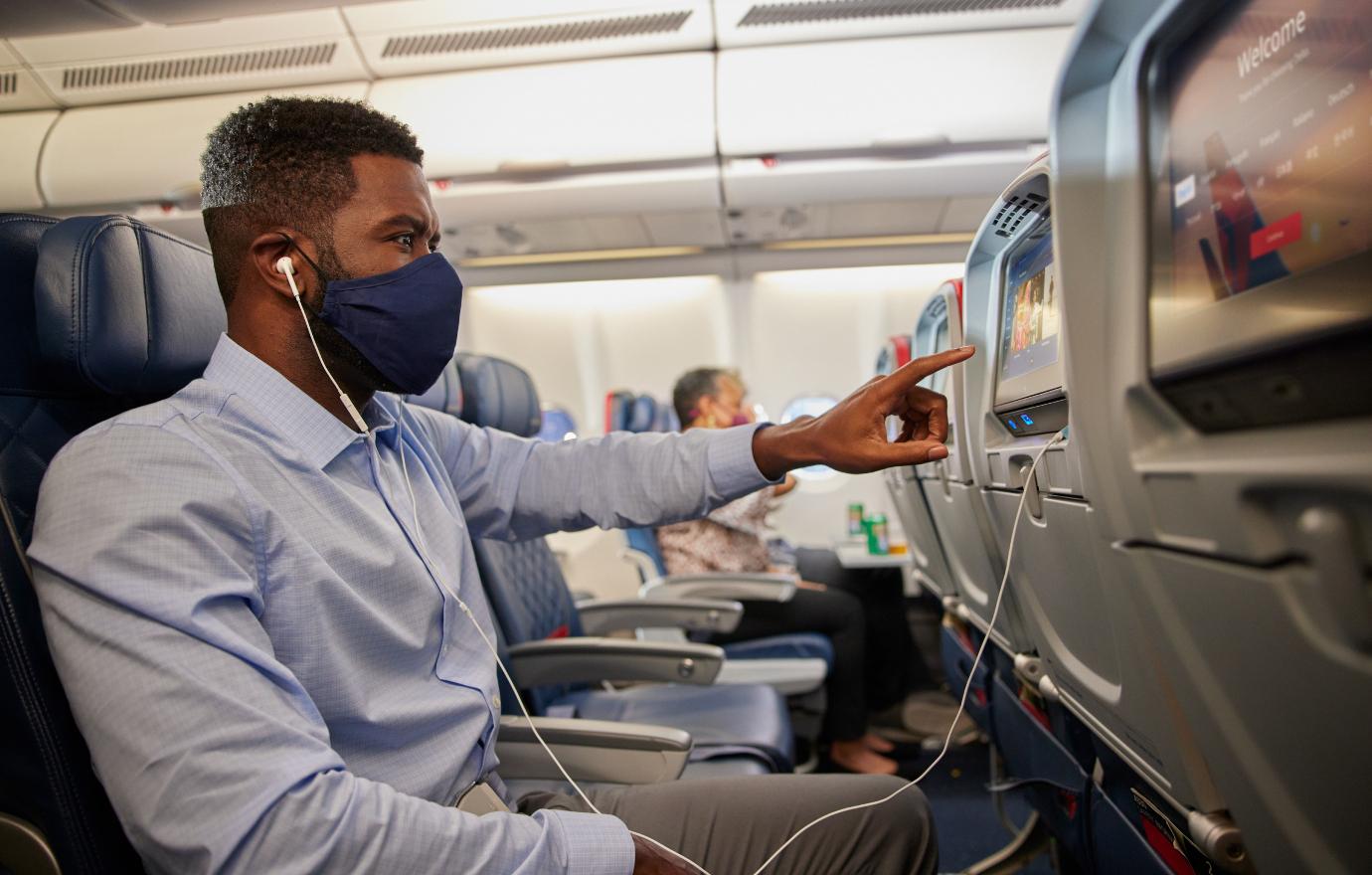 delta passengers peloton meditation stretching classes in flight free