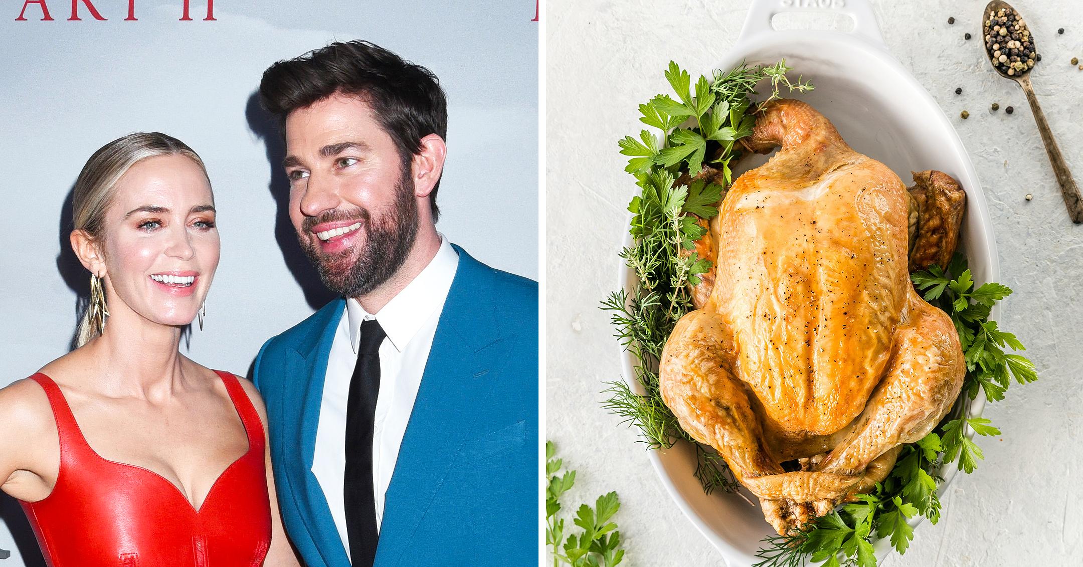 emily blunt john krasinski fell in love after she made roast chicken get recipe