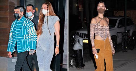 bella hadid gigi hadid zayn malik get some grilled cheese from a food truck for her birthday ok