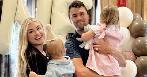 Erika Kirk and Charlie Kirk with their children.