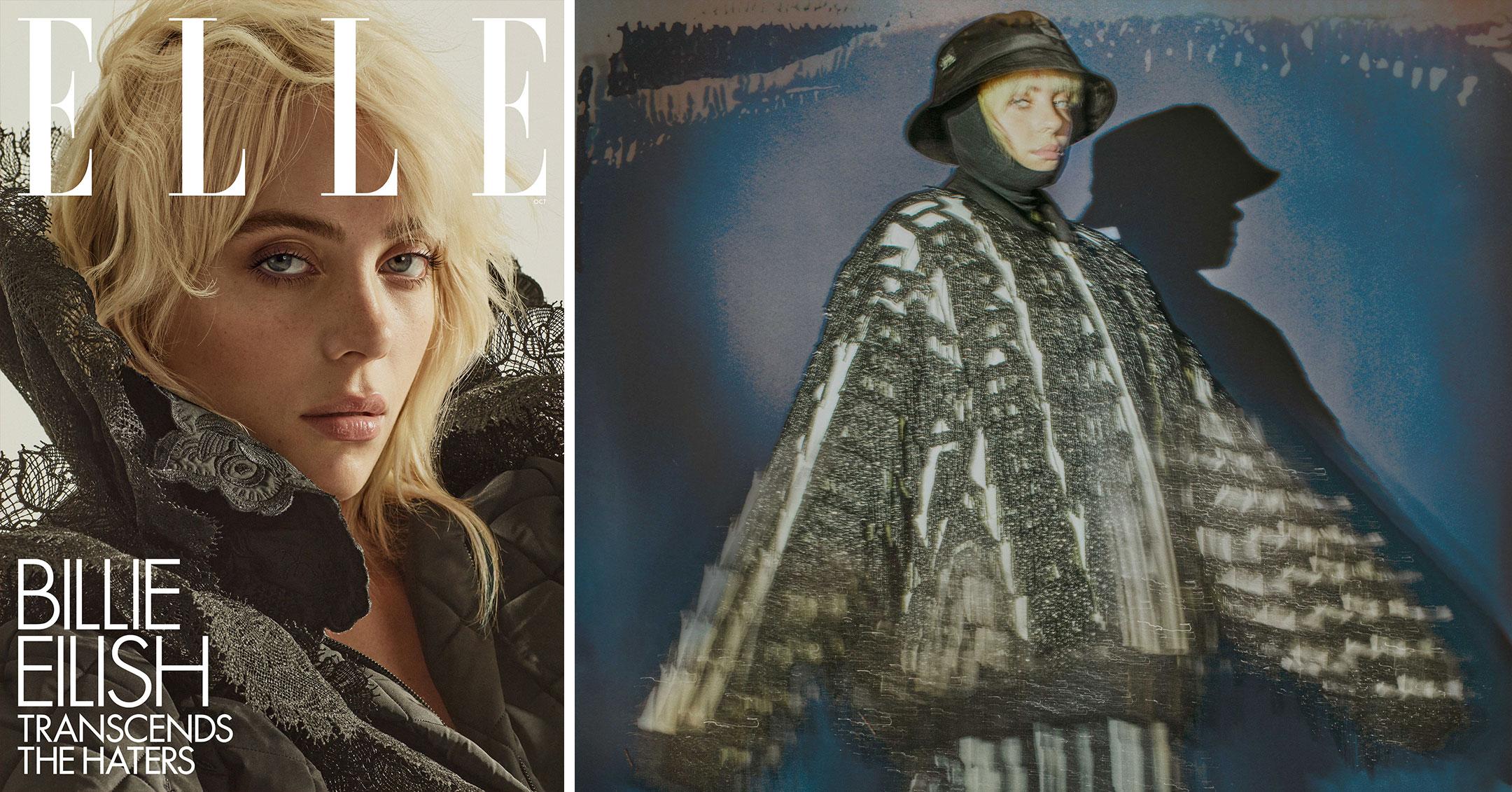 billie eilish covers the october  issue of elle pp