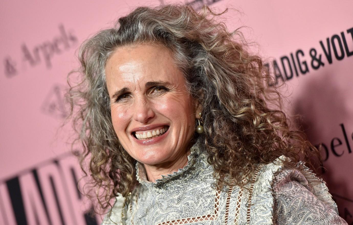 andie macdowell silver hair battle