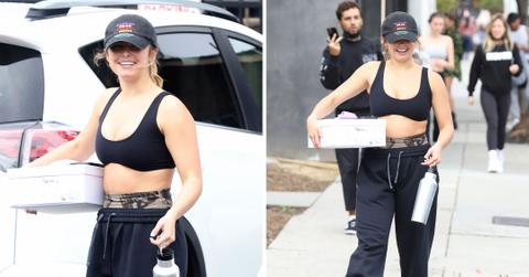 addison rae seen outside mod day workout at dog pound pp