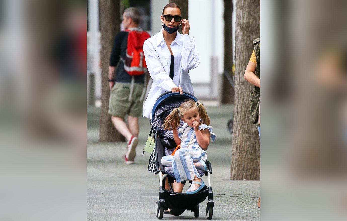 irina shayk and her daughter lea cooper seen out and about in nyc mh