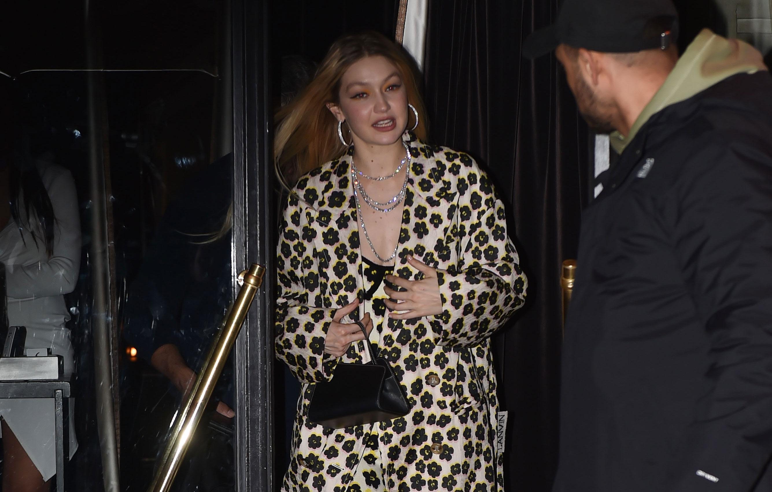 gigi hadid is seen leaving lavenue restaurant in paris