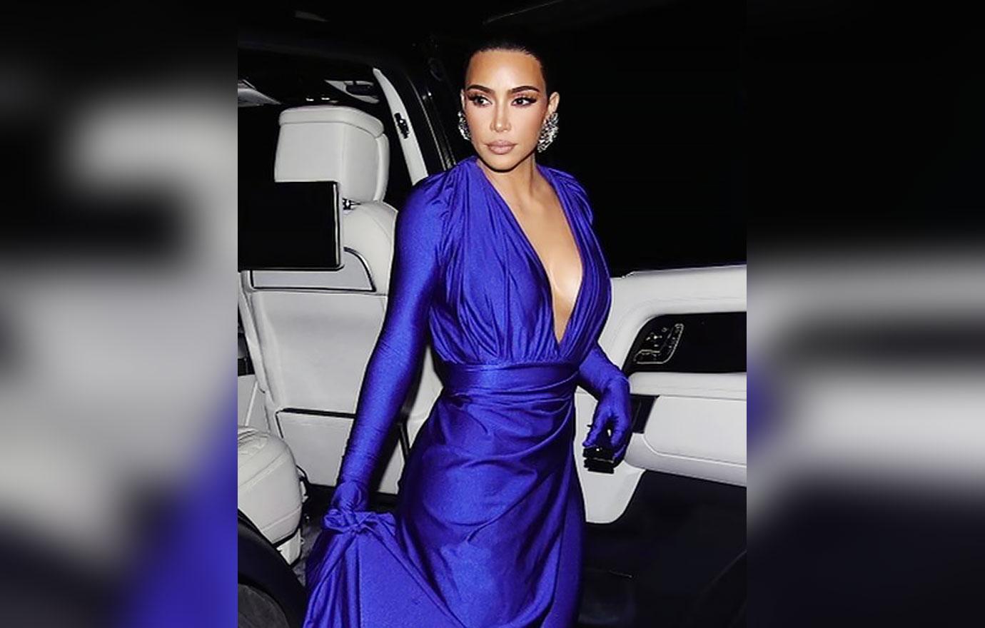 kim kardashian wearing blue