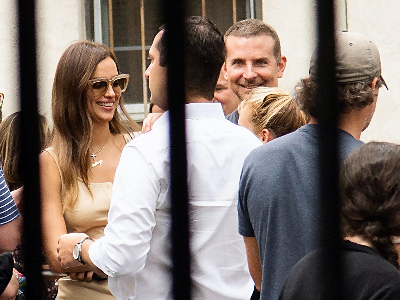 bradley cooper and irina shayk take lea cooper for a walk